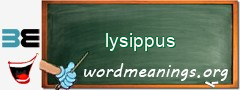 WordMeaning blackboard for lysippus